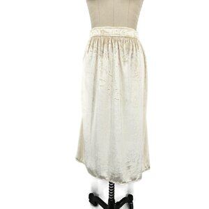 VTG Oscar De La Renta Ivory Velvet Skirt Womens 12 Midi 26" Waist